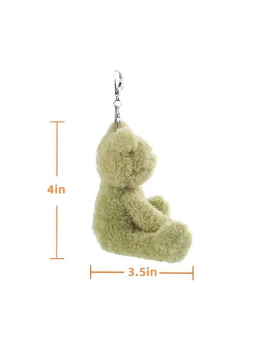 Adorable Frog Plush Keychain Stuffed Animal Soft Polyester Charm for Bag
